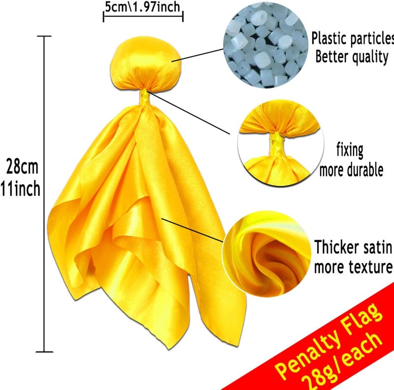 Ahuimeius 8 Pcs Yellow Penalty Flag Football Flags, Referee Flag, Lacrosse,Sports Fan for Football Games Party Accessory Referee Game Party - Image 2